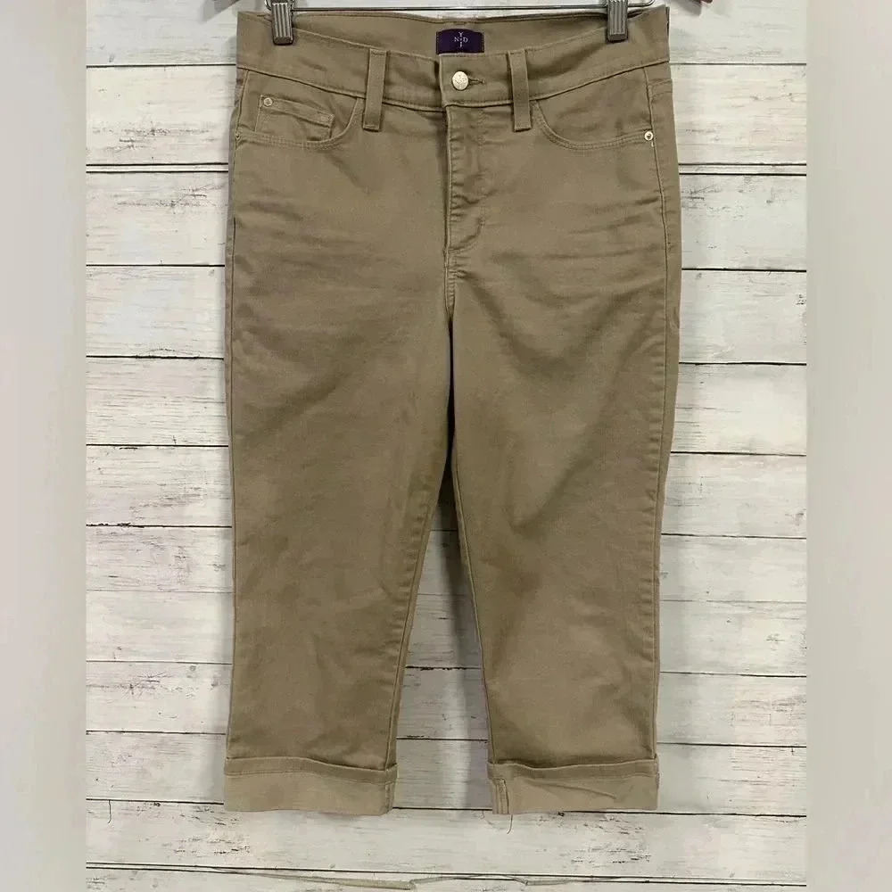 NYDJ Edna Cropped Tan Jeans